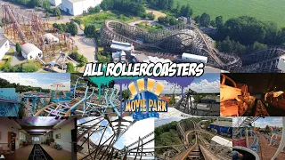 MOVIE PARK GERMANY - ALL ROLLER COASTERS - 2022
