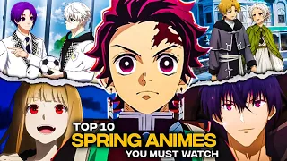 10 Must-Watch Spring Animes of 2024 || Upcoming Anime of Spring 2024 (HINDI)