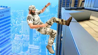 GTA 5 Parkour Fails • Army Trevor (No godmode)