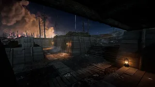 Battlefield War Ambience, distant gunfire battles, artillery bomb explosions, for relaxing, sleeping