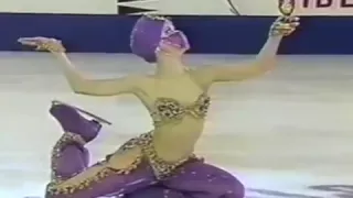 Oksana Baiul performs to "The Feeling Begins" by Peter Gabriel