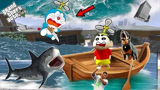 GTA 5 | DORAEMON saved SHINCHAN Survive & Fight SHARK IN GTA 5