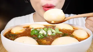 ASMR 마라탕에 반숙 오리알, 당면 넣어 먹기