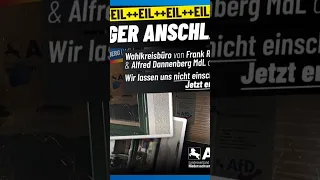 Anschlag auf AfD Wahlkreisbüro in Niedersachsen