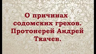 О причинах содомских грехов. Протоиерей Андрей Ткачев.