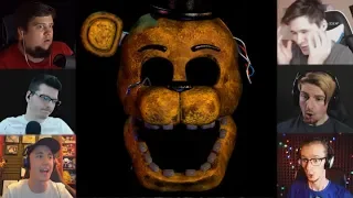 "Реакции Летсплейщиков" на Скример Золотого Фредди из FNAF 7