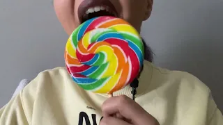 ASMR Licking Carnival Lollipop 🍭 (mouth sounds) Pt.2