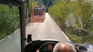 INSANE BUS DRIVING SKILLS - Mount Vesuvius downhill 4K60 (Naples)