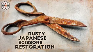 Old Rusted Scissors Restoration - Old Tools Restoration