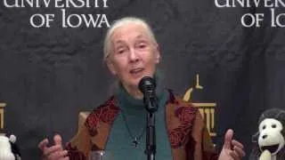 Jane Goodall visits the University of Iowa