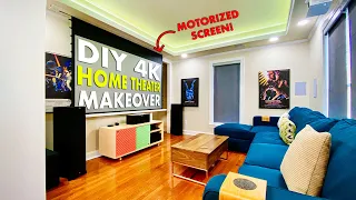 DIY 4K HOME THEATER MAKEOVER REMODEL 🎬 Smart & Stealth Media Room