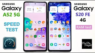 Samsung Galaxy A52 5G vs S20 FE 4G - Speed Test + RAM management