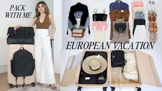 15 items, 67 outfits ✈️ TRAVEL CAPSULE WARDROBE + PACK WITH ME Summer European Vacation | Miss Louie