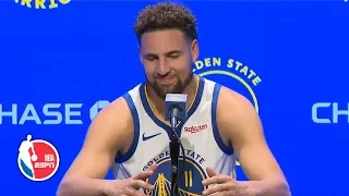 Klay Thompson not rushing his return after ACL surgery | Golden State Warriors | 2019 NBA Media Day