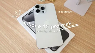 IPHONE 15 PRO MAX 512GB UNBOXING | white titanium  (aesthetic unboxing) + accessories | Philippines