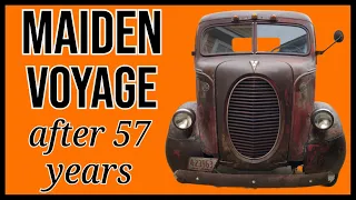 1939 Ford Cabover Engine (COE) Maiden Voyage after sitting for 57 years - TRUCK BUILD - #willitrun