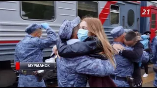 В Мурманск с Северного Кавказа вернулся сводный отряд полиции