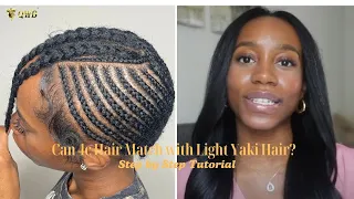 Sew In Light Yaki Hair on 4C Hair & How's the Transformation❓ Quick Tutorial+Queen Weave Beauty
