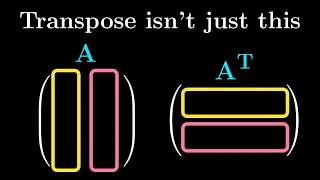 The deeper meaning of matrix transpose