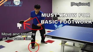 Table Tennis Lesson - Basic 2 points Forehand Footwork YOU MUST TRAIN and KNOW 탁구레슨 기초 2포인트 포핸드 풋워크