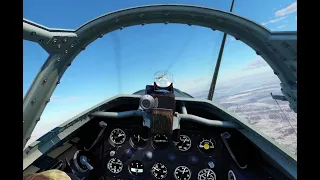 Бой на советском истребителе МиГ-3-34 в VR шлеме, War Thunder.