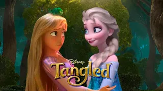 Queen Elsa and Rapunzel meet in the forest | Frozen 3 [Tangled Fanmade Scene]