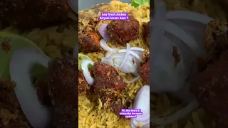 Fried chicken biryani just for 100/- plate full of food😍