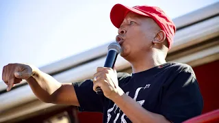 Julius Malema addressing the EFF Community Meeting in Orange Farm.