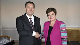 Садыр Жапаров встретился в Нью-Йорке с главой МВФ Кристалиной Георгиевой