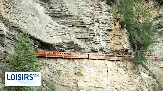 Bisse du Ro - Spectaculaire bisse à flanc de falaise en Valais