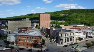 Aerial trip around Tamaqua, Schuylkill County, PA