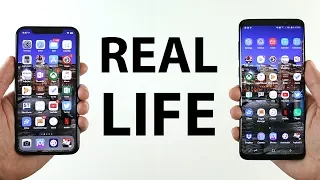 REAL LIFE Samsung Galaxy S9 Plus vs iPhone X Speed Test!