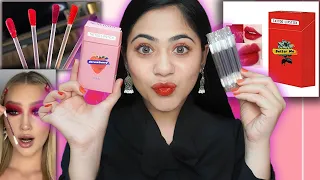 Trying Viral Cotton Swab Tattoo Lipstick | Waterproof liquid Lipstick Cigarette | Ronak Qureshi