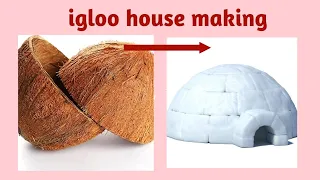 Igloo house making/igloo making school project/how to make igloo for school project✨