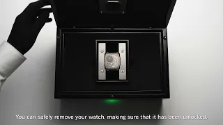 The stunning presentation box for the worlds thinnest watch