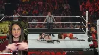 WWE Raw 4/6/15 Paige Naomi vs Bella Twins