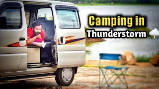 2nd Night SOLO CAR CAMPING in HEAVY RAIN | LIVING THE VANLIFE IN INDIA 2021