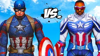 Captain America (Steve Rogers) vs Captain America (Sam Wilson)