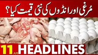 Latest Price Of Chicken And Eggs | 11 Am Headlines | 11 June 2023 | Lahore News HD