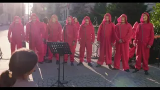 STREET PERFORMANCE OF BELLA CHAO SONG || MONEY HEIST||shocked public when singer revailed .....