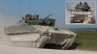 New and old armoured fighting vehicles kicking up dust! (Ajax and Warrior) 🪖