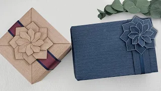 Gift Wrapping Ideas | How to Wrap A Gift Box + Origami Flower Tutorial (Step By Step)