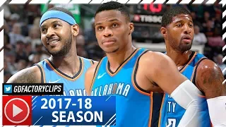 Russell Westbrook, Carmelo Anthony & Paul George BIG 3 Highlights vs Jazz (2017.10.21) - 54 Pts