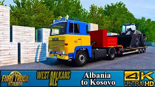 West Balkans DLC | Heavy Haul Scania 141 V8 | Tirana to Pristina | ETS2 | 4K