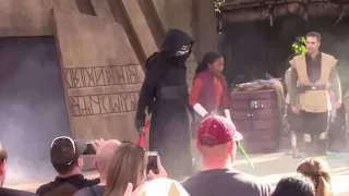 60FPS NEW KYLO REN Invades Jedi Training Trials of the Temple at Disney Hollywood Studios