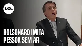 Bolsonaro imita falta de ar para criticar medidas de Mandetta quando era ministro; veja o vídeo