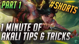 1 Minute of Akali Tips & Tricks - YOU PROBABLY DIDN'T KNOW! (part 1) #shorts