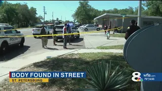 Dead man found on St. Pete road, deputies investigating