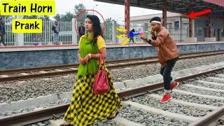 Update Viral Train Horn Prank 2022 || Best of Train Horn Prank Reaction on public... (Part 17)