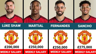 MANCHESTER UNITED PLAYERS WEEKLY SALARIES 2023/24